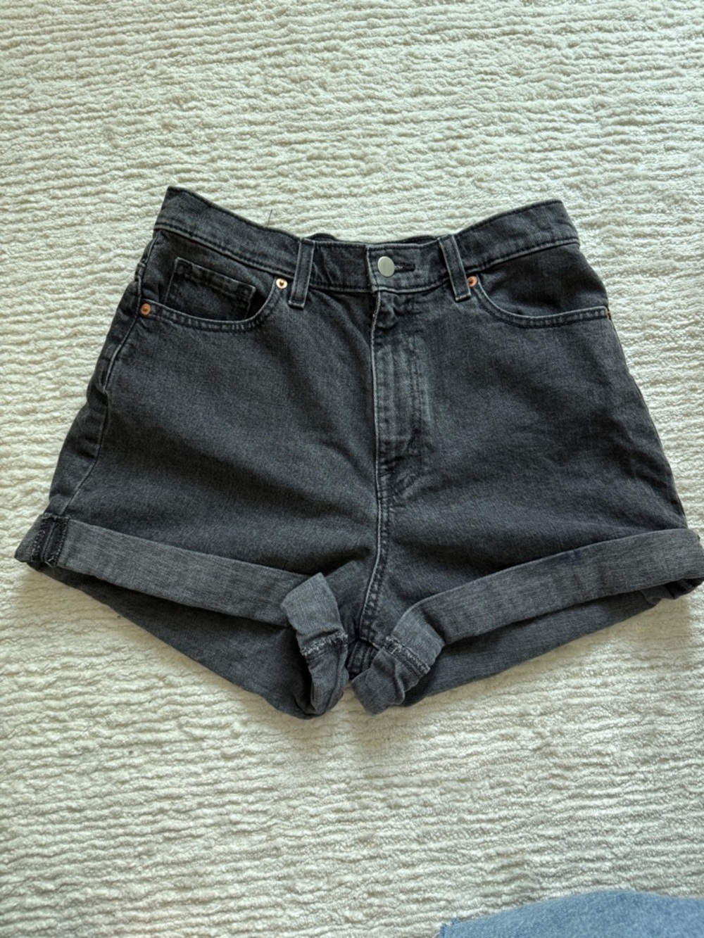 BDG High-Waist Mom Black Denim Women's Shorts